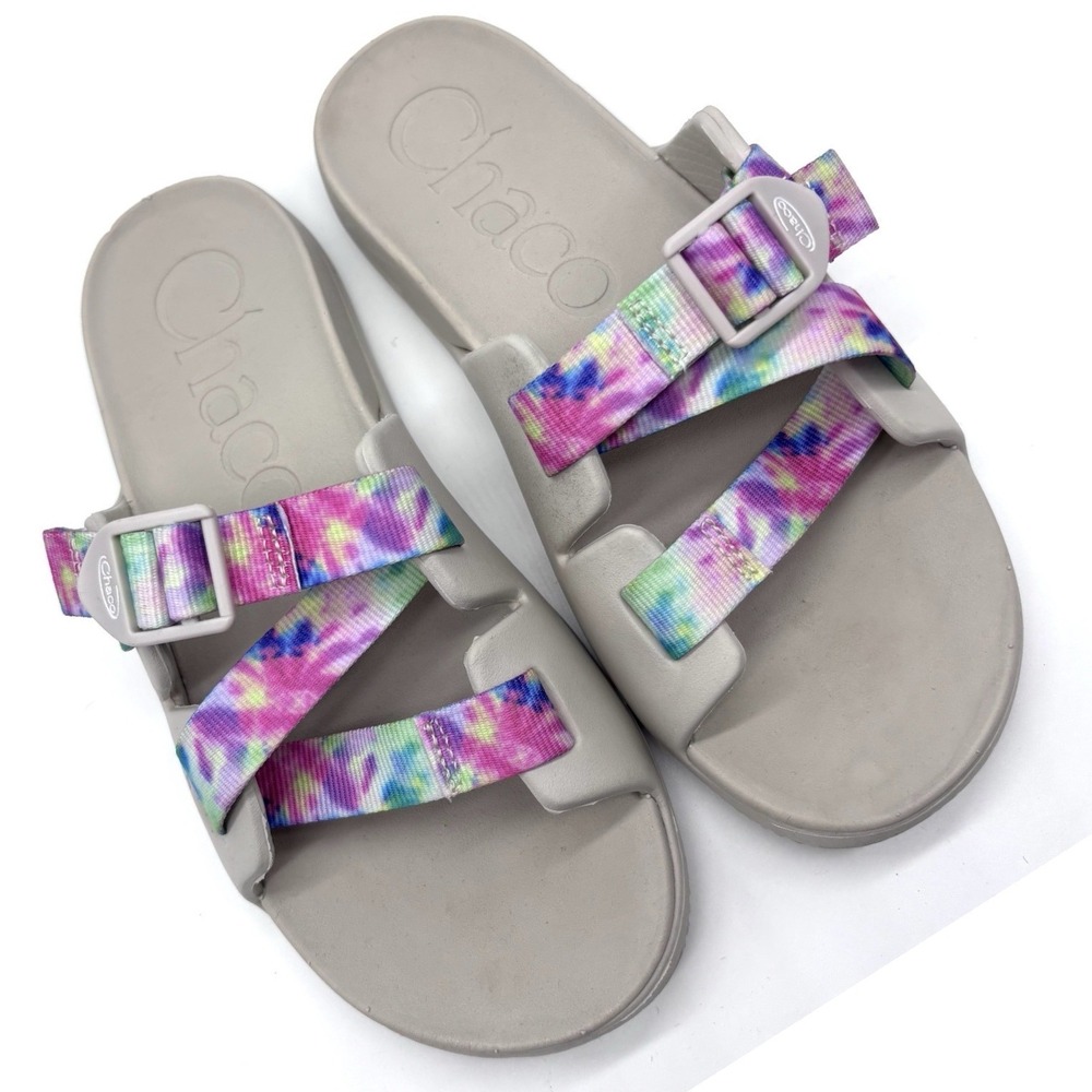 Chaco Tie Dye Pink Purple Summer Slides Boho‎ Womens Size 6